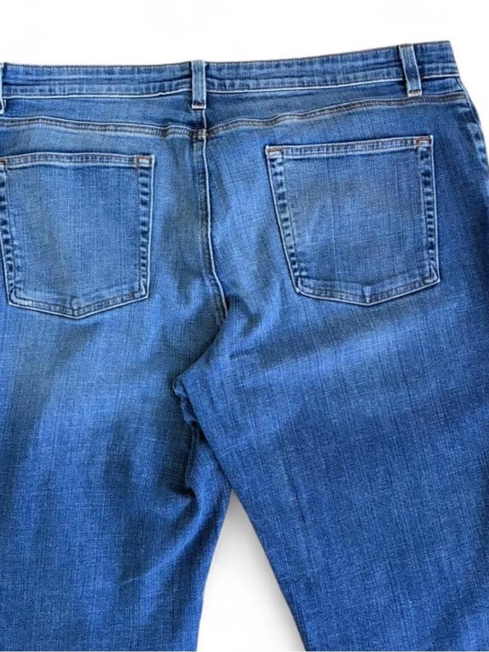 Eileen Fisher Organic Cotton Women's Straight Leg Jeans in Mid Blue - Picture 5 of 6